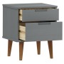 Mesita de noche MOLDE madera maciza de pino gris 40x35x48 cm de vidaXL, Mesitas de noche - Ref: Foro24-350497, Precio: 77,61 ...