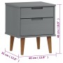 Mesita de noche MOLDE madera maciza de pino gris 40x35x48 cm de vidaXL, Mesitas de noche - Ref: Foro24-350497, Precio: 77,61 ...