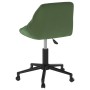 Silla de oficina giratoria de terciopelo verde oscuro en Sillas de oficina | Comprar online en Foru.es
