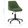 Silla de oficina giratoria de terciopelo verde oscuro en Sillas de oficina | Comprar online en Foru.es