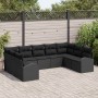 Conjunto de sofá de jardín con cojín 9 pcs Negro Poliratán en Sofás de exterior | Comprar online en Foru.es