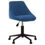 Silla de oficina giratoria de terciopelo azul en Sillas de oficina | Comprar online en Foru.es