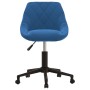 Silla de oficina giratoria de terciopelo azul en Sillas de oficina | Comprar online en Foru.es