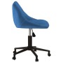 Silla de oficina giratoria de terciopelo azul en Sillas de oficina | Comprar online en Foru.es