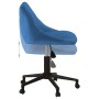 Silla de oficina giratoria de terciopelo azul en Sillas de oficina | Comprar online en Foru.es