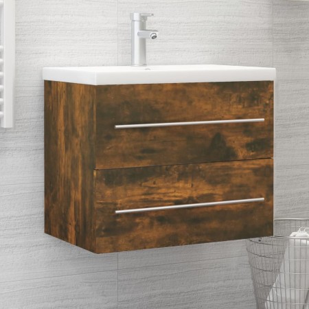 Mueble lavabo madera contrachapada roble ahumado 60x38,5x48 cm de vidaXL, Muebles de baño - Ref: Foro24-815642, Precio: 51,51...