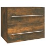 Mueble lavabo madera contrachapada roble ahumado 60x38,5x48 cm de vidaXL, Muebles de baño - Ref: Foro24-815642, Precio: 51,51...
