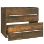 Mueble lavabo madera contrachapada roble ahumado 60x38,5x48 cm de vidaXL, Muebles de baño - Ref: Foro24-815642, Precio: 51,51...