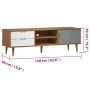 Mueble de TV MOLDE madera maciza de pino marrón 158x40x49 cm de vidaXL, Muebles TV - Ref: Foro24-350534, Precio: 167,33 €, De...