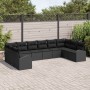 Conjunto de sofás de jardín 10 pcs Negro ratán sintético en Sofás de exterior | Comprar online en Foru.es