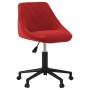 Silla de oficina giratoria de terciopelo rojo tinto en Sillas de oficina | Comprar online en Foru.es