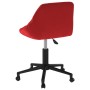 Silla de oficina giratoria de terciopelo rojo tinto en Sillas de oficina | Comprar online en Foru.es