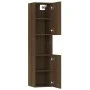 Armario de baño madera de ingeniería marrón roble 30x30x130 cm de vidaXL, Muebles de baño - Ref: Foro24-815641, Precio: 64,28...