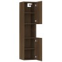 Armario de baño madera de ingeniería marrón roble 30x30x130 cm de vidaXL, Muebles de baño - Ref: Foro24-815641, Precio: 66,45...