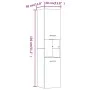 Armario de baño madera de ingeniería marrón roble 30x30x130 cm de vidaXL, Muebles de baño - Ref: Foro24-815641, Precio: 64,28...