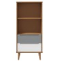 Librería MOLDE madera maciza de pino marrón 60x35x133,5 cm de vidaXL, Librerías y estanterías - Ref: Foro24-350537, Precio: 7...