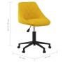 Silla de oficina giratoria de terciopelo amarilla mostaza en Sillas de oficina | Comprar online en Foru.es