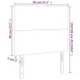 Headboards 2 units of black fabric 90x5x78/88 cm by vidaXL, Headboards and footboards - Ref: Foro24-3116036, Price: 64,36 €, ...