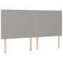 Cabeceros 4 unidades de tela gris claro 90x5x78/88 cm de vidaXL, Cabeceros y pies de cama - Ref: Foro24-3116066, Precio: 109,...