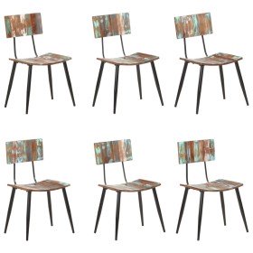 Sillas de comedor 6 unidades madera maciza reciclada en Sillas de comedor | Comprar online en Foru.es
