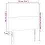 Cabeceros 2 unidades de tela gris oscuro 90x5x78/88 cm de vidaXL, Cabeceros y pies de cama - Ref: Foro24-3116035, Precio: 65,...