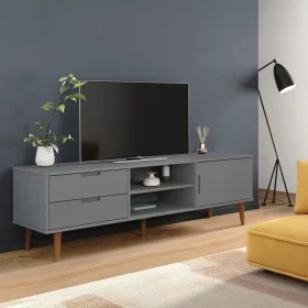 TV stand MOLDE made of solid gray pine wood 158x40x49 cm by vidaXL, TV Furniture - Ref: Foro24-350536, Price: 171,40 €, Disco...