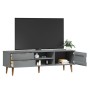 Mueble de TV MOLDE madera maciza de pino gris 158x40x49 cm de vidaXL, Muebles TV - Ref: Foro24-350536, Precio: 174,88 €, Desc...