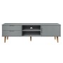 Mueble de TV MOLDE madera maciza de pino gris 158x40x49 cm de vidaXL, Muebles TV - Ref: Foro24-350536, Precio: 174,88 €, Desc...