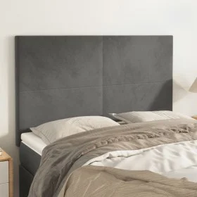 Kopfteile 4 Einheiten dunkelgrauer Samt 72x5x78/88 cm von vidaXL, Kopf- und Fußteile - Ref: Foro24-3116101, Preis: 104,74 €, ...
