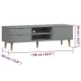 Mueble de TV MOLDE madera maciza de pino gris 158x40x49 cm de vidaXL, Muebles TV - Ref: Foro24-350536, Precio: 171,40 €, Desc...