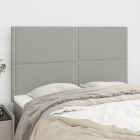 Headboards 4 units light gray fabric 72x5x78/88 cm by vidaXL, Headboards and footboards - Ref: Foro24-3116190, Price: 84,60 €...