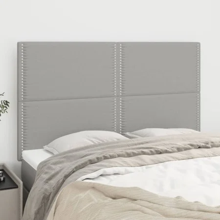 Headboards 4 units light gray fabric 72x5x78/88 cm by vidaXL, Headboards and footboards - Ref: Foro24-3116190, Price: 84,60 €...