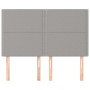 Cabeceros 4 unidades tela gris claro 72x5x78/88 cm de vidaXL, Cabeceros y pies de cama - Ref: Foro24-3116190, Precio: 85,46 €...