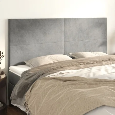 Headboards 4 units of light gray velvet 80x5x78/88 cm by vidaXL, Headboards and footboards - Ref: Foro24-3116106, Price: 99,1...