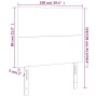 Cabeceros 2 unidades de cuero sintético gris 100x5x78/88 cm de vidaXL, Cabeceros y pies de cama - Ref: Foro24-3116140, Precio...