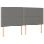 Cabeceros 4 unidades de tela gris oscuro 100x5x78/88 cm de vidaXL, Cabeceros y pies de cama - Ref: Foro24-3116215, Precio: 91...