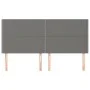 Cabeceros 4 unidades de tela gris oscuro 100x5x78/88 cm de vidaXL, Cabeceros y pies de cama - Ref: Foro24-3116215, Precio: 91...