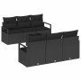 Conjunto de sofá de jardín 7 pcs Negro ratán sintético en Sofás de exterior | Comprar online en Foru.es