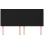 Cabeceros 4 unidades de tela negro 100x5x78/88 cm de vidaXL, Cabeceros y pies de cama - Ref: Foro24-3116076, Precio: 104,23 €...