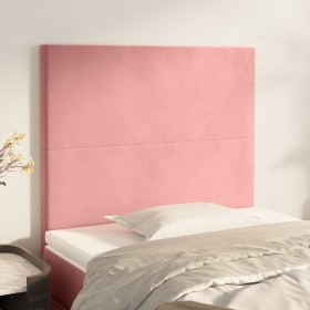 Cabeceros 2 unidades de terciopelo rosa 90x5x78/88 cm de vidaXL, Cabeceros y pies de cama - Ref: Foro24-3116093, Precio: 64,1...