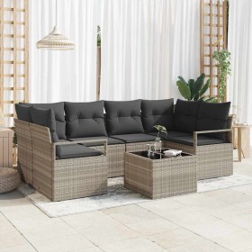 Conjunto de sofá de jardín 7 pcs Gris Claro y Gris Oscuro en Sofás de exterior | Comprar online en Foru.es
