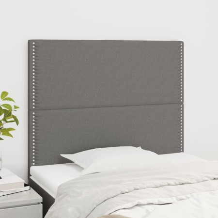 Cabeceros 2 unidades de tela gris oscuro 80x5x78/88 cm de vidaXL, Cabeceros y pies de cama - Ref: Foro24-3116167, Precio: 51,...