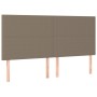 Cabeceros 4 unidades de tela gris taupe 100x5x78/88 cm de vidaXL, Cabeceros y pies de cama - Ref: Foro24-3116078, Precio: 138...