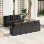 Conjunto de sofá de jardín con cojín Manual 8 pcs Negro en Sofás de exterior | Comprar online en Foru.es