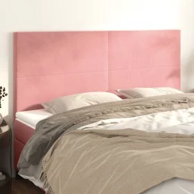Kopfteile 4 Einheiten aus rosa Samt 100x5x78/88 cm von vidaXL, Kopf- und Fußteile - Ref: Foro24-3116123, Preis: 101,80 €, Rab...
