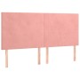 Cabeceros 4 unidades de terciopelo rosa 100x5x78/88 cm de vidaXL, Cabeceros y pies de cama - Ref: Foro24-3116123, Precio: 103...