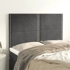 Kopfteile 4 Einheiten dunkelgrauer Samt 72x5x78/88 cm von vidaXL, Kopf- und Fußteile - Ref: Foro24-3116241, Preis: 82,58 €, R...
