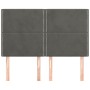 Cabeceros 4 unidades terciopelo gris oscuro 72x5x78/88 cm de vidaXL, Cabeceros y pies de cama - Ref: Foro24-3116241, Precio: ...