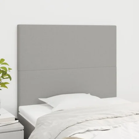Headboards 2 units of light gray fabric 100x5x78/88 cm by vidaXL, Headboards and footboards - Ref: Foro24-3116042, Price: 59,...