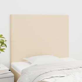 Cabeceros 2 unidades de tela color crema 100x5x78/88 cm de vidaXL, Cabeceros y pies de cama - Ref: Foro24-3116047, Precio: 76...